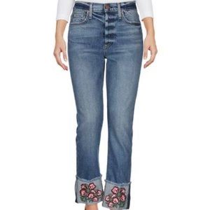 AO LA by Alice and Olivia Embroidered Floral Jeans